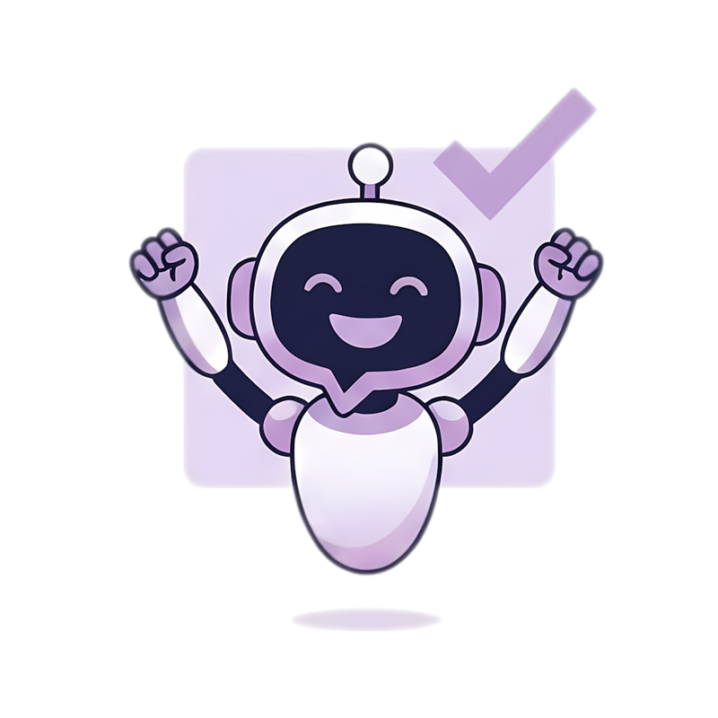 庆祝成功的 Oops 机器人